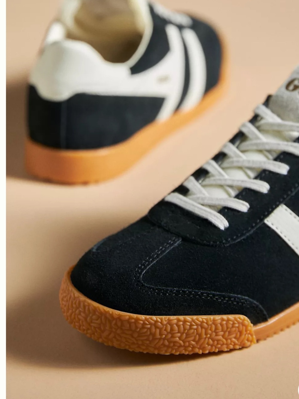 Gola Womens Elan Casual Sneakers US 8.5 EU 39.5 Black White Trainers